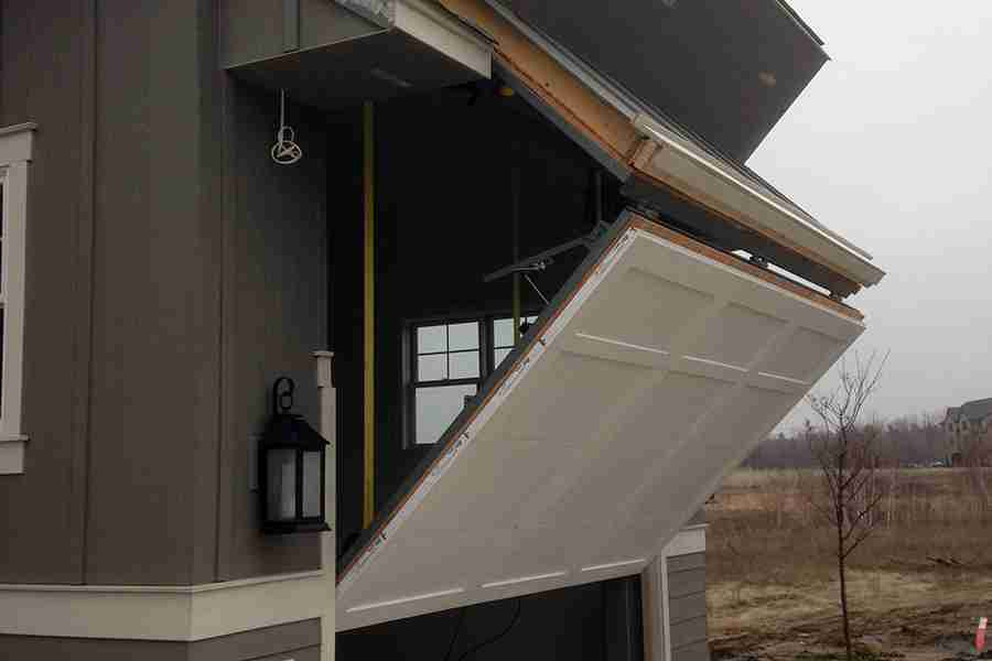 hidden bifold rv garage door