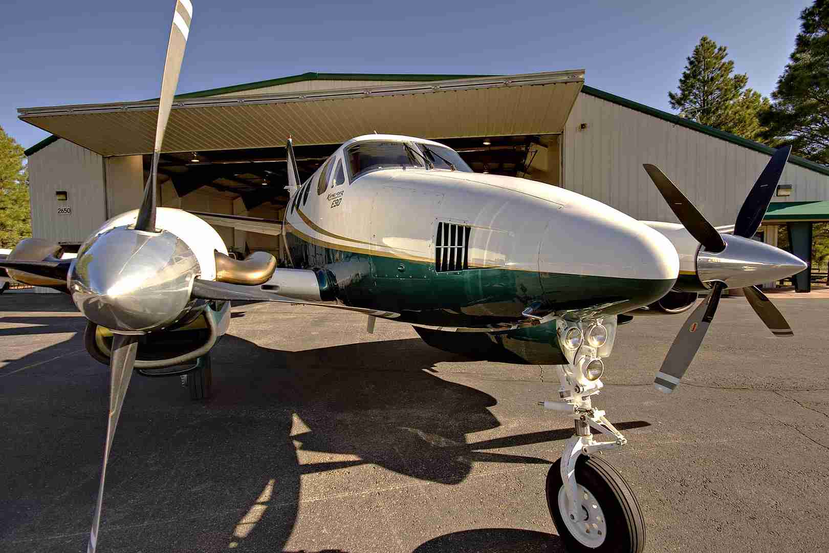 twin prop plane bifold door