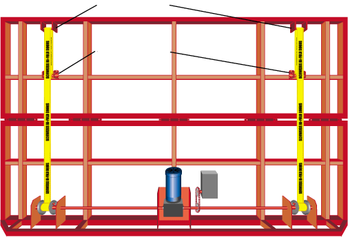 Schweiss Bifold Door Frame with Straps